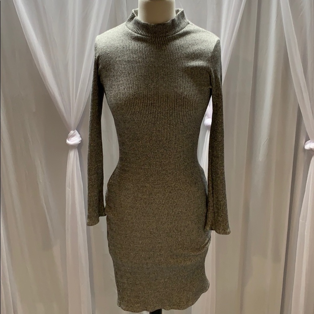 Grey knee length dress